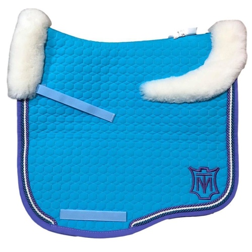E.A Mattes Eurofit Full Fleece Saddle Pad - Turquoise & Lavender