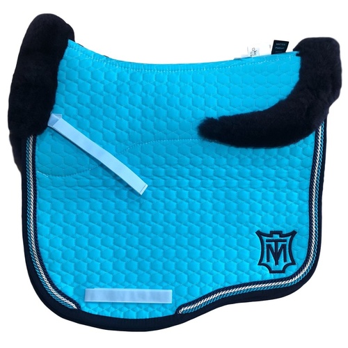 E.A Mattes Eurofit Full Fleece Saddle Pad - Turquoise & Navy