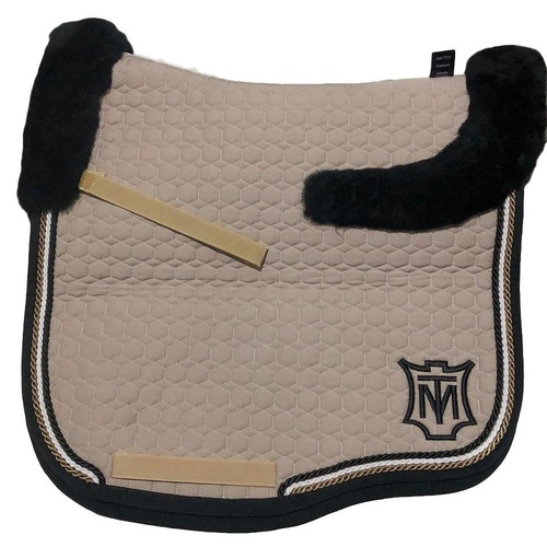 E.A Mattes Eurofit Full Fleece Saddle Pad - Walnut & Black