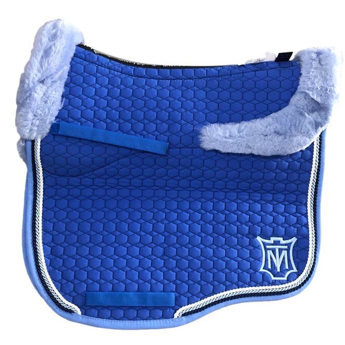E.A Mattes Eurofit Full Fleece Saddle Pad - Royal Blue & Light Blue
