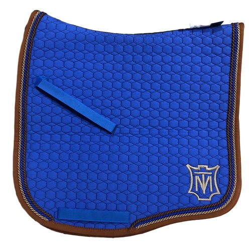 E.A Mattes Eurofit Saddle Pad - Royal Blue & Whiskey