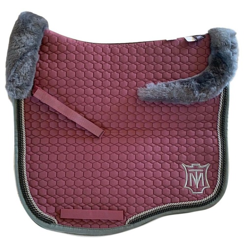 E.A Mattes Eurofit Top Fleece Saddle Pad - Blackberry & Graphite
