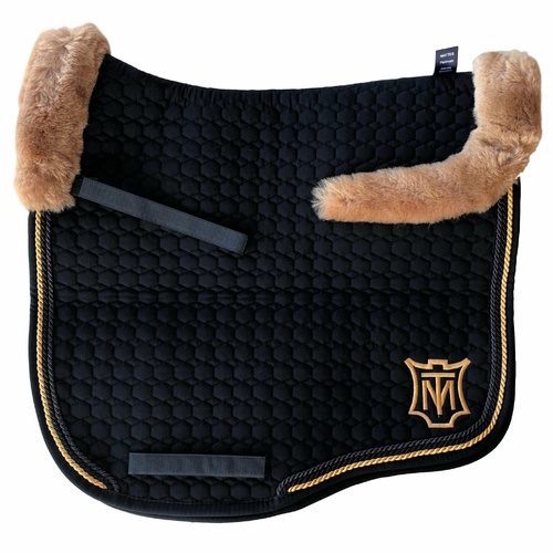 E.A Mattes Eurofit Top Fleece Saddle Pad - Black & Honey
