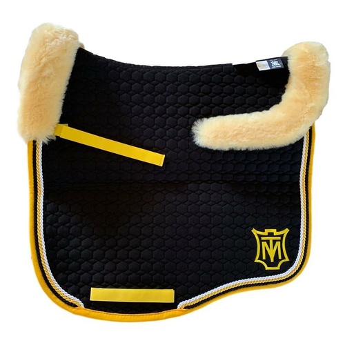 E.A Mattes Eurofit Top Fleece Saddle Pad - Black & Yellow