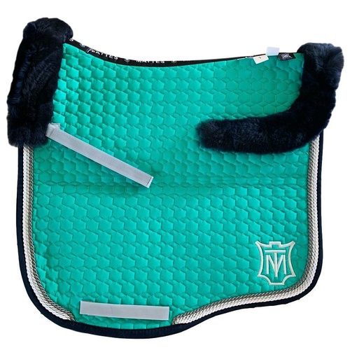 E.A Mattes Eurofit Top Fleece Saddle Pad - Emerald & Navy