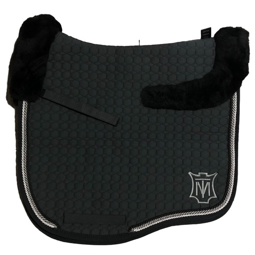 E.A Mattes Eurofit Top Fleece Saddle Pad - Graphite & Black