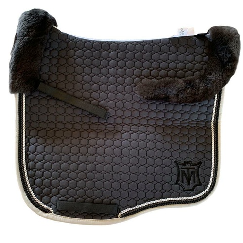 E.A Mattes Eurofit Top Fleece Saddle Pad - Graphite & Silver 1