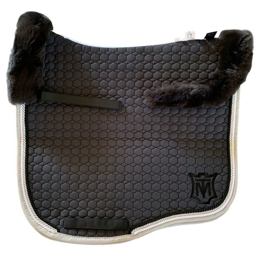 E.A Mattes Eurofit Top Fleece Saddle Pad - Graphite & Silver 2