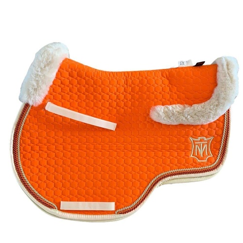 E.A Mattes Top Fleece Jump Saddle Pad -  Orange & Champagne