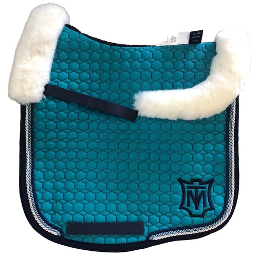 E.A Mattes Eurofit Top Fleece Saddle Pad - Petrol & Navy