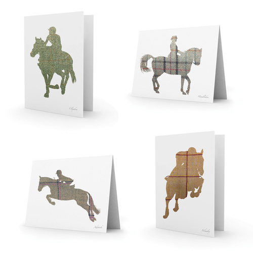 Equetech Tweed Horses Greetings Cards