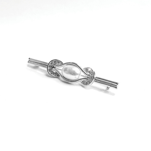 Equetech Pearl & Horseshoes Stock Pin