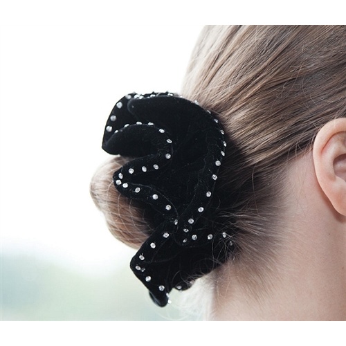 Equetech Hair Scrunchie - Crystal Double Velvet