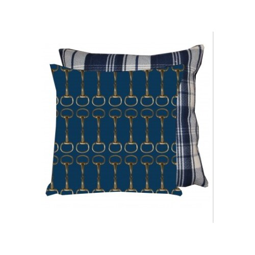Grays of Shenstone Snaffles Blue Cushion