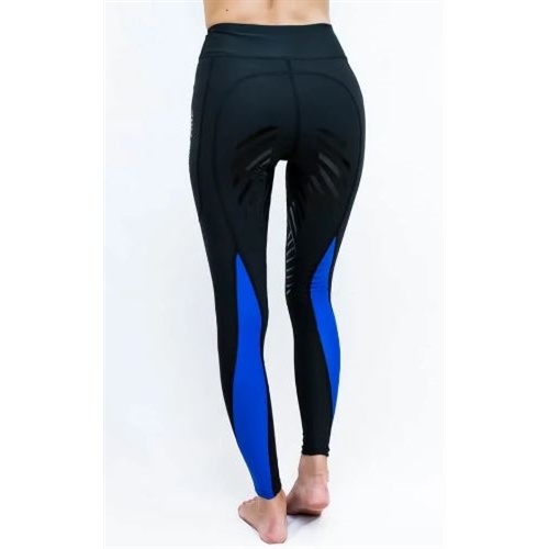 Performa Ride Colour Block Riding Tights - Black/ Royal