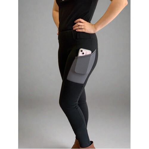 Peter Williams Performance Riding Tights with Pocket - RAVEN