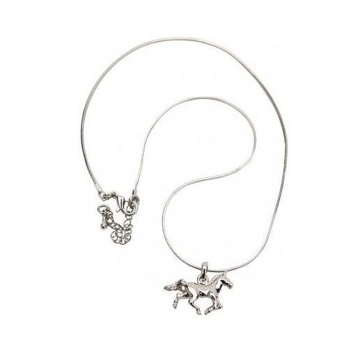 Red Horse Necklace with Running Horse