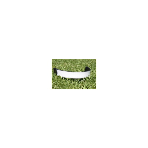 WHE White Patent Leather Flat Band Browband