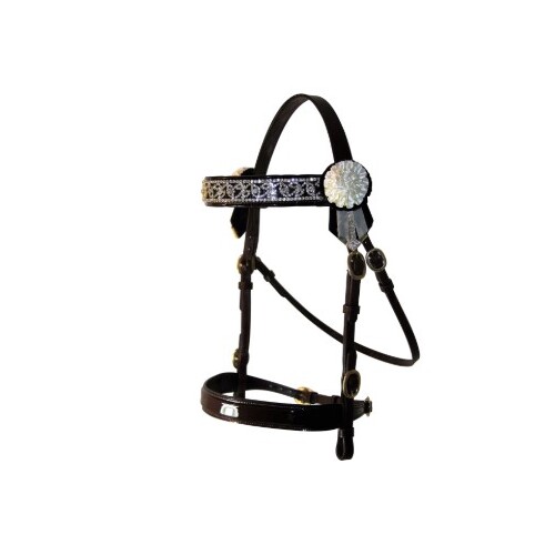 WHE Patent Leather In Hand Bridle - Extra Small Pony/ Mini