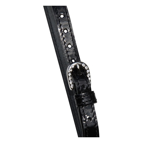 WHE Bling Patent Spur Straps with Crystals
