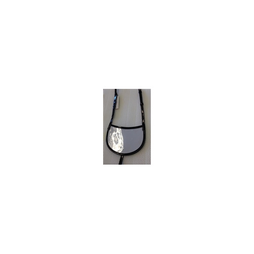 WHE Patent Fine Stitched Leather Number Holder White Face