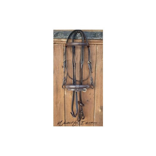 WHE Elite Imperial Work Snaffle w' Diamond Stitched Nappa Reins