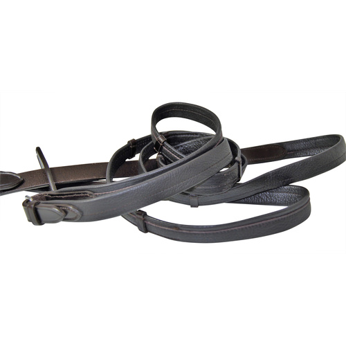 WHE Imperial Collection Nappa Leather Work Reins w Martingale Stops